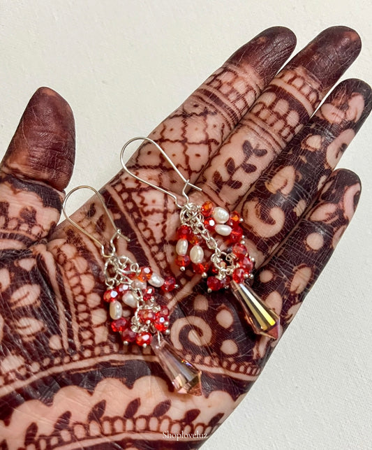 Amber Hue Bloom Earrings | PREMIUM