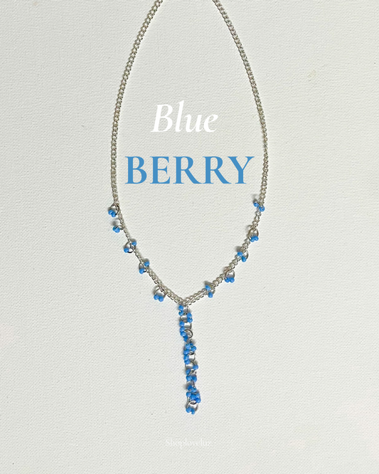 Blue Berry Lariat Necklace