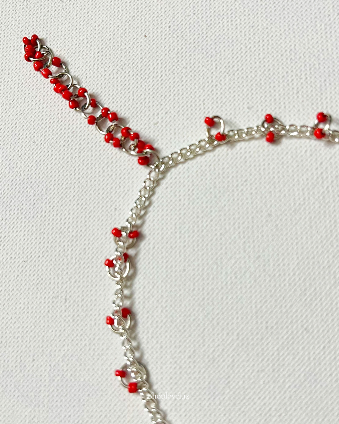 Red Berry Lariat Necklace