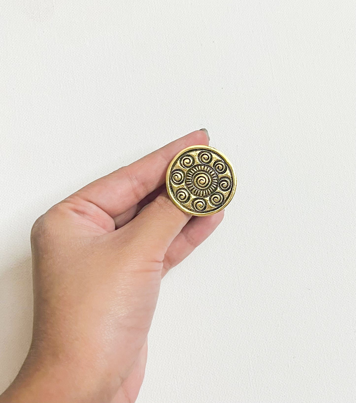 Sun Swirl Brass Ring
