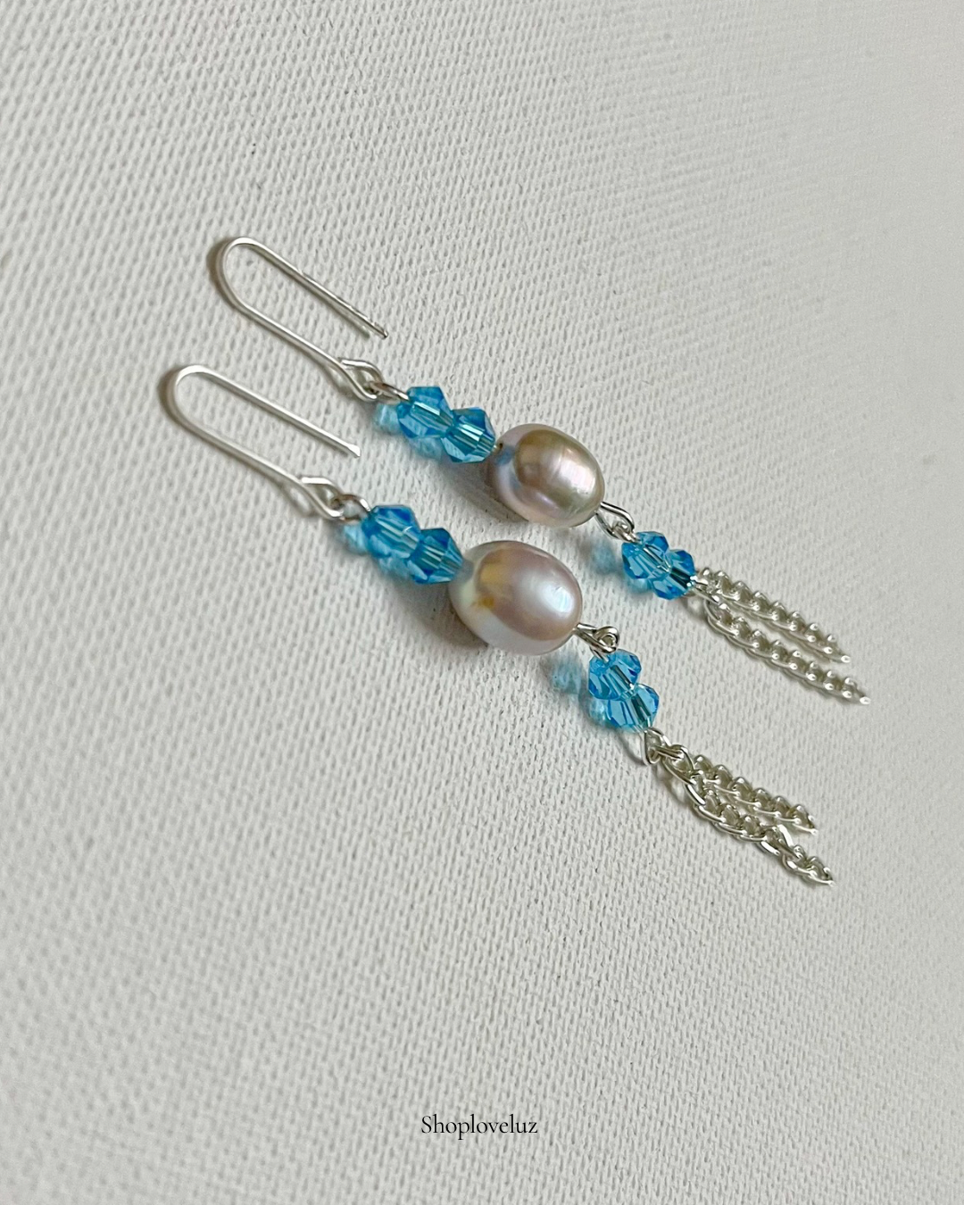 Blue Dew Drop Earring