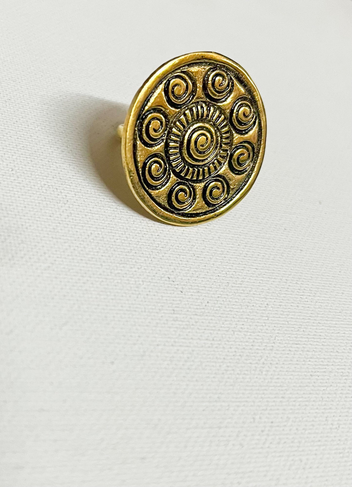 Sun Swirl Brass Ring