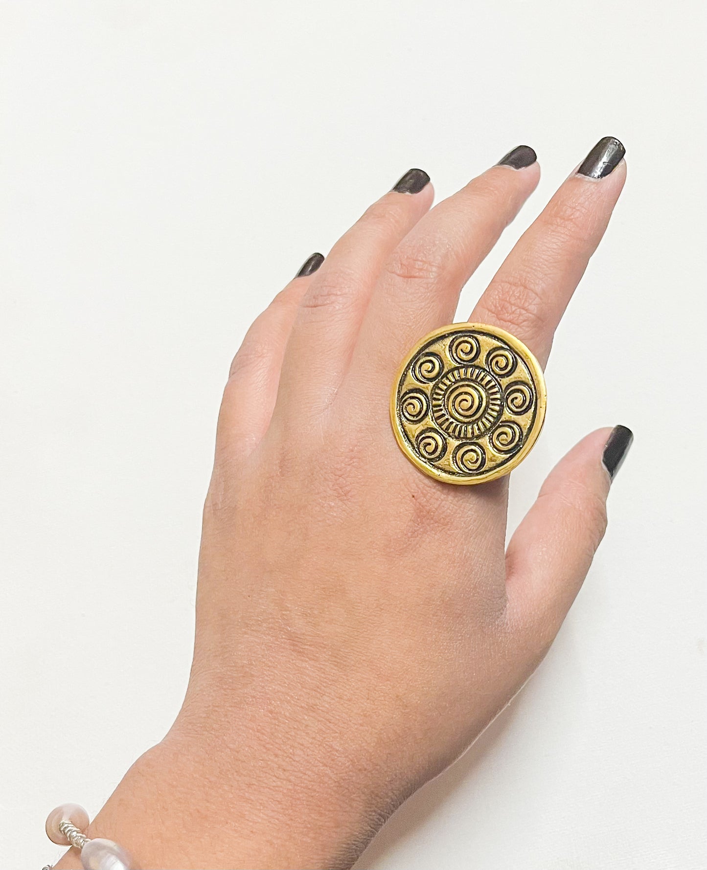 Sun Swirl Brass Ring