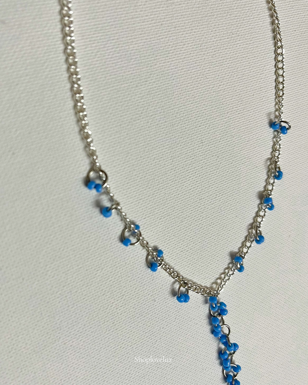 Blue Berry Lariat Necklace