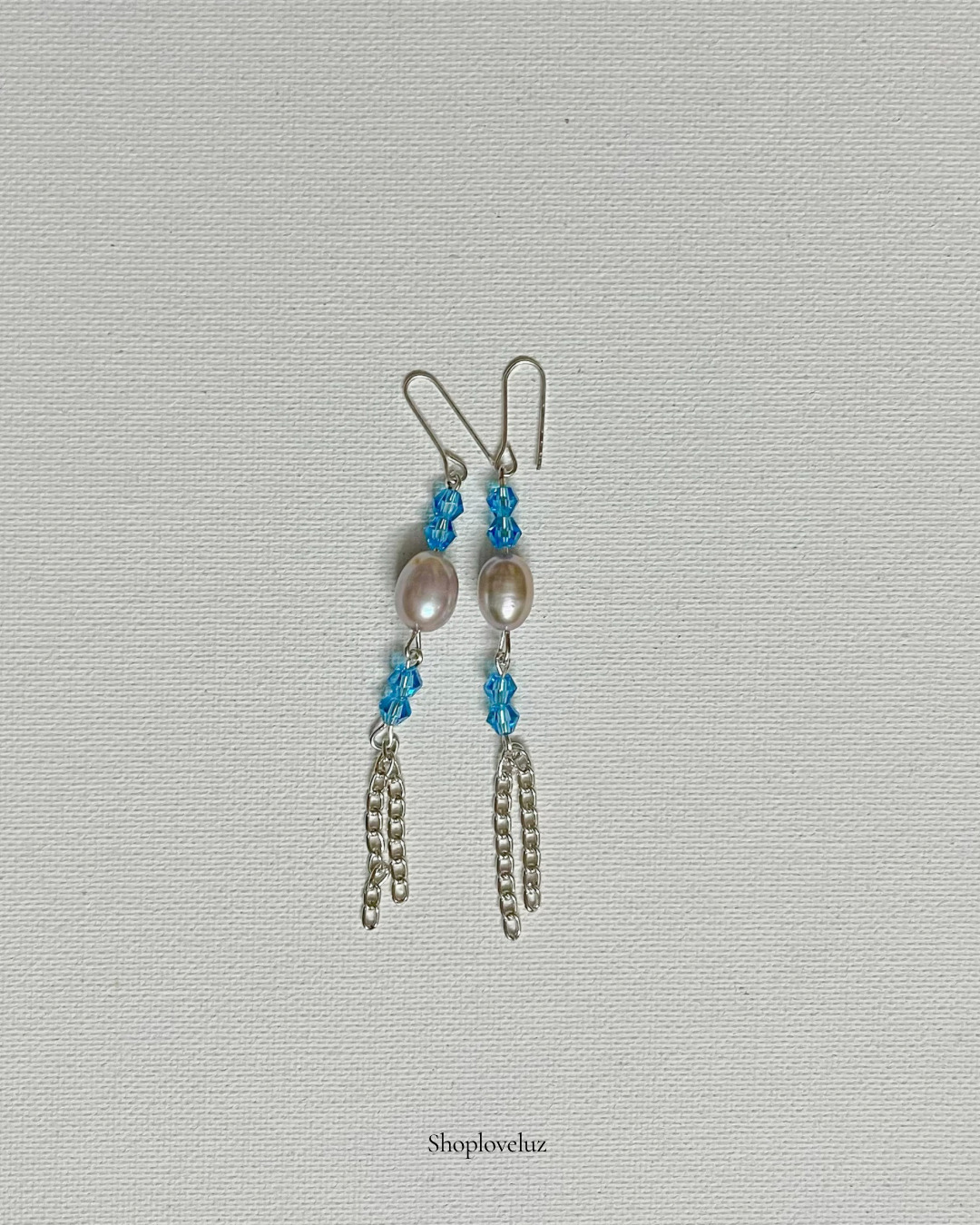 Blue Dew Drop Earring