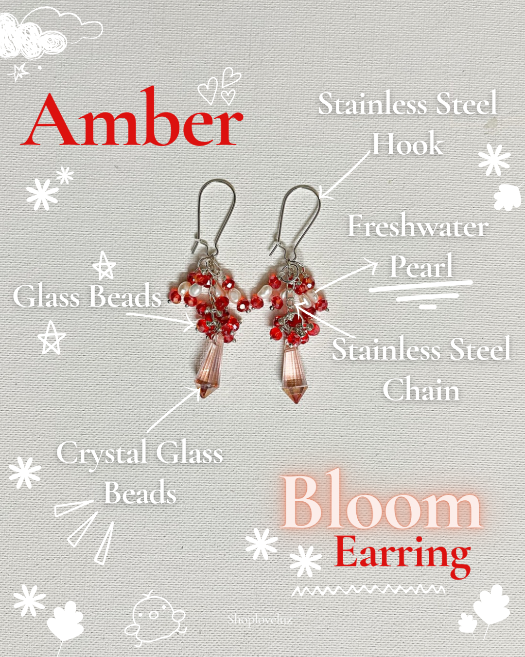 Amber Hue Bloom Earrings | PREMIUM