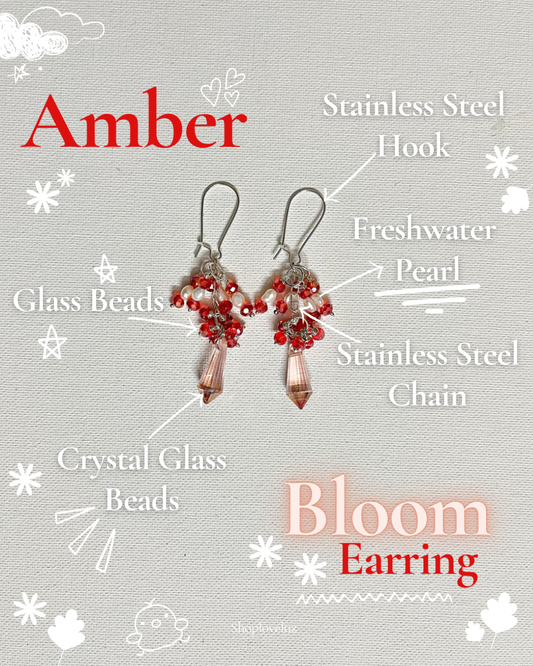 Amber Hue Bloom Earrings | PREMIUM