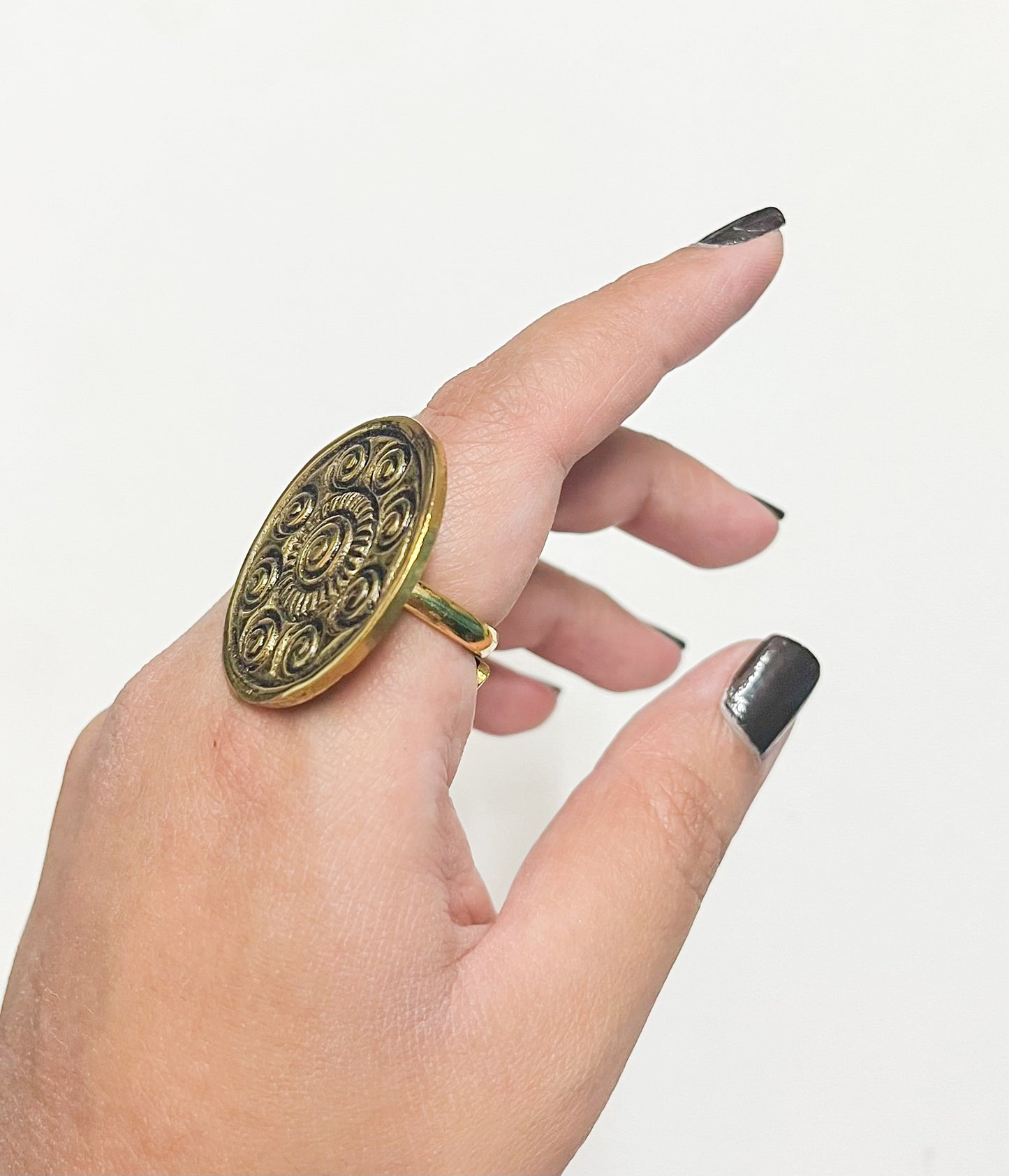 Sun Swirl Brass Ring